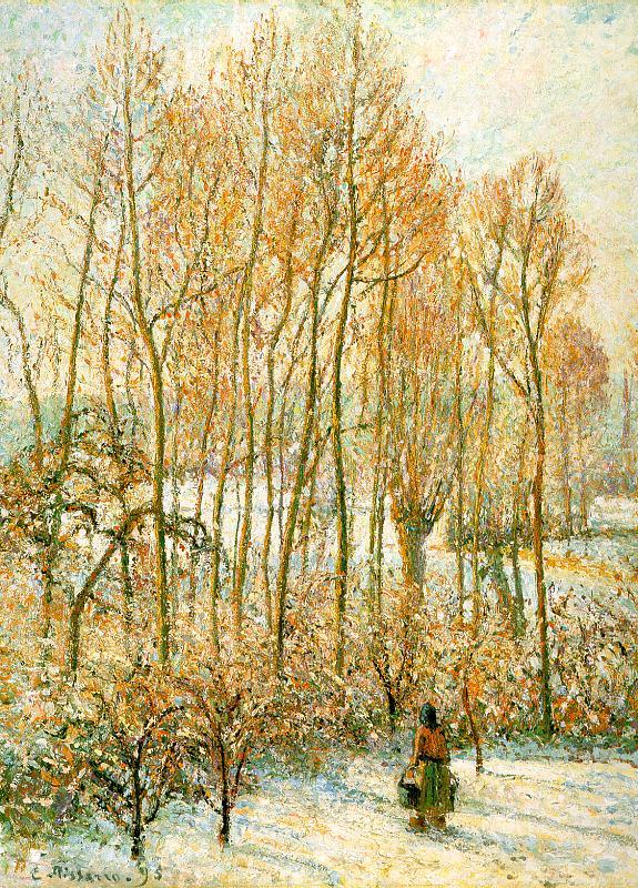 Camille Pissaro Morning Sunlight on the Snow, Eragny sur Epte Germany oil painting art